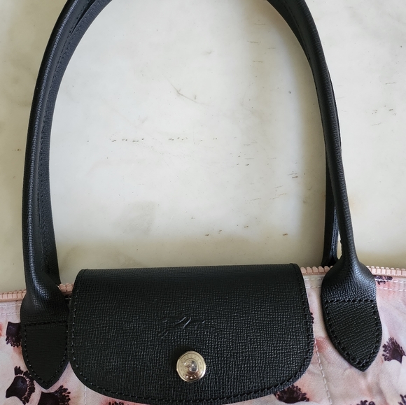 Longchamp Le Pliage pink anemone floral bag - Picture 2 of 5